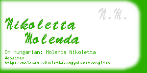 nikoletta molenda business card